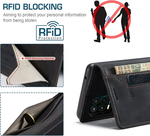 Miniatura 6 de HAII Funda para Moto G Stylus 5G 2021, de piel sintética, con tarjetero y soporte, cierre magnético, a prueba de golpes, para Motorola Moto G Stylus