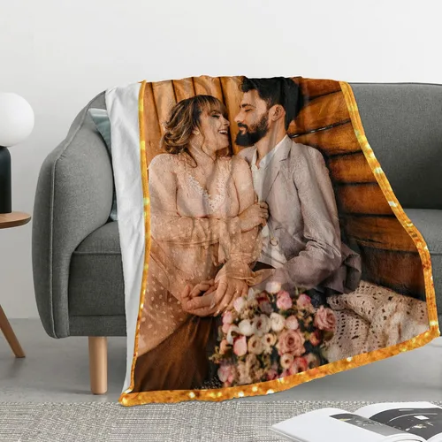 Miniatura 3 de Youltar Manta personalizada con fotos de texto, mantas personalizadas con imágenes para novia, parejas, marido, esposa, boda, utilizada como regalo