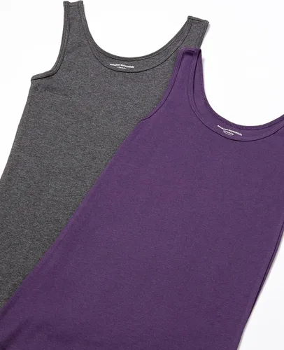 Miniatura 4 de Tienda Essentials - Camiseta ajustada sin mangas para mujer, paquete de 2