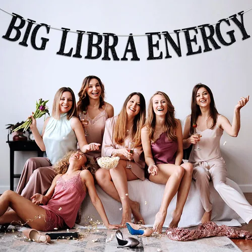 Miniatura 3 de Big Libra Energy - Cartel de cumpleaños, temporada de Libra, zodiaco Libra, horóscopo, astrología, 12 suministros de decoración de fiesta