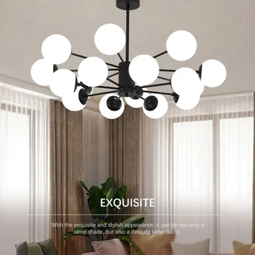 Miniatura 2 de LALAFINA Pantalla creativa G9 para lámpara de techo de 4.72 pulgadas, cubierta de luz de cristal, pantalla colgante para dormitorio, sala de estar