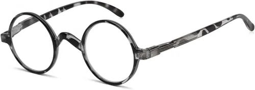 Eyekepper Gafas de lectura redondas un poco más grandes que los lectores ovalados de profesor vintage