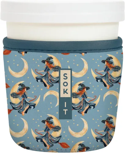Miniatura 151 de Sok It IceCreamSok - Funda de neopreno aislada (flores abstractas, pintas de helado cónicas)