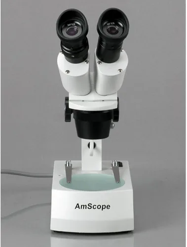 Miniatura 2 de AmScope Microscopio estéreo binocular montado hacia adelante SE305R-AZ, oculares WF10x y WF20x, aumento 10X/20X/30X/60X, objetivos 1X y 3X, fuente
