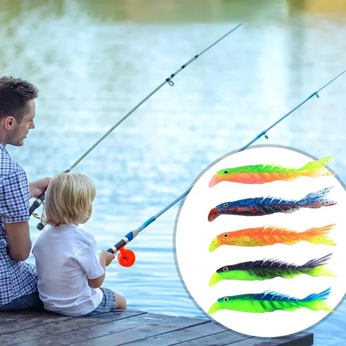 Miniatura 2 de Señuelos suaves de varios segmentos, juego de señuelos de pesca multiarticulados, señuelos de natación de segmentos, cebo de natación de hundimiento