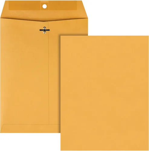 Quality Park Clasp sobres, color café, caja de 100, Marrón claro