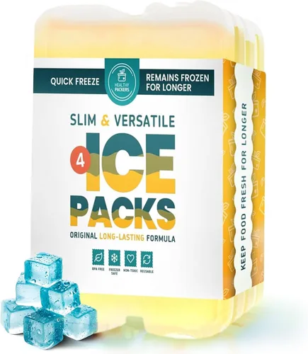 Miniatura 11 de Healthy Packers Reusable Ice Packs for Lunch Boxes - Long Lasting Slim Freezer Packs, Thin Non-Toxic BPA-Free Hard Gel Ice Blocks for Coolers, Kids