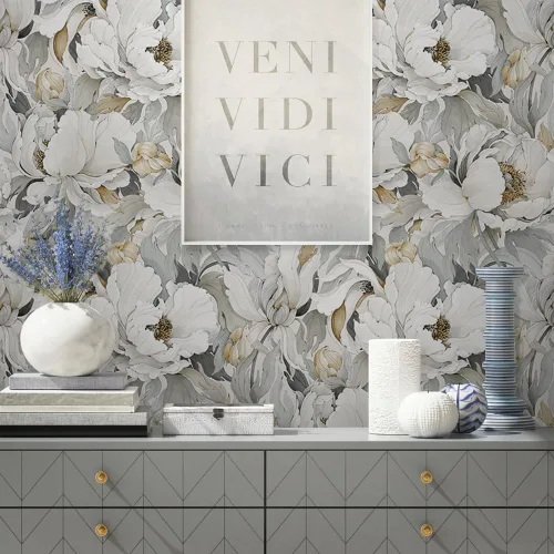 Miniatura 3 de MuralPeel Dreamy Peonies Floral Vintage Roses Beige/Oliva Papel Tapiz Despegar y Pegar Autoadhesivo Removible Fácil de Despegar Papel de Contacto