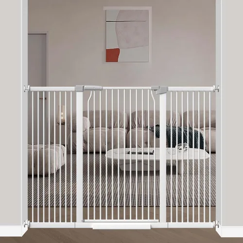 Miniatura 23 de Puerta de bebé extra alta de 40.5 pulgadas para puertas, puerta extra ancha para mascotas de 40.6 a 49.1 pulgadas, sin taladro, barrera de espacio