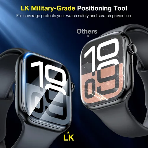 Miniatura 3 de LK [6 unidades] Protector de pantalla para Apple Watch Series 11 de 46 mm Series 10 [Flexible TPU, no vidrio] Auto-reparación, cobertura máxima, sin
