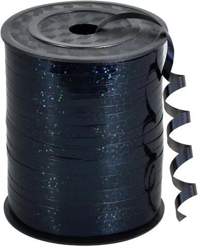 BEISHIDA 500 yardas de cinta negra rizada de rizo brillante metálica para globos, rollo de cuerda de regalo, cinta para envolver, para decoración de