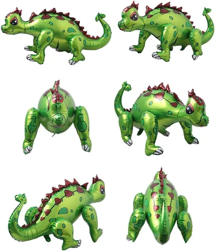 Miniatura 5 de Globos de dinosaurio de pie con diseño de tiranosaurio para fiesta de cumpleaños, baby shower. Kit de decoración de suministros inflables