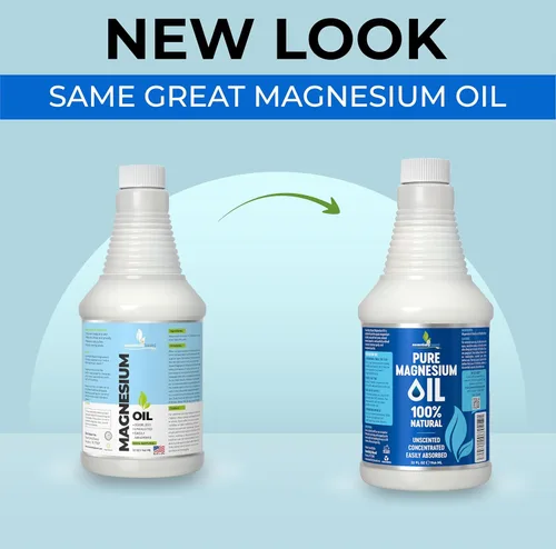 Miniatura 9 de Espray de aceite de magnesio puro 32oz - Espray tópico de magnesio de fuerza extra para dormir - Menos picazón - Menos escozor - 100% aceite natural