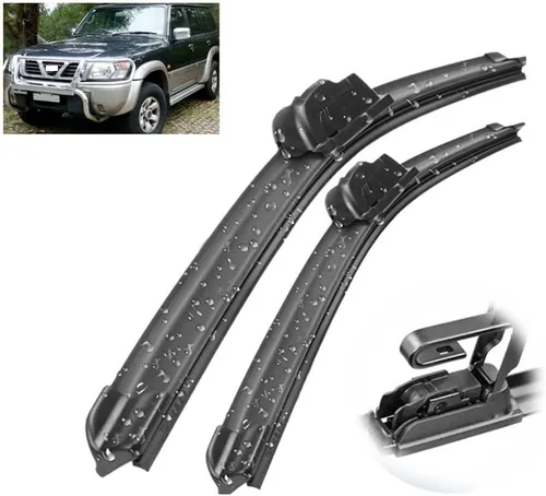 Escobillas de limpiaparabrisas delantero compatibles con Nissan Patrol Y61 1997-2010, limpiaparabrisas para ventana, automóvil, cepillos de lluvia