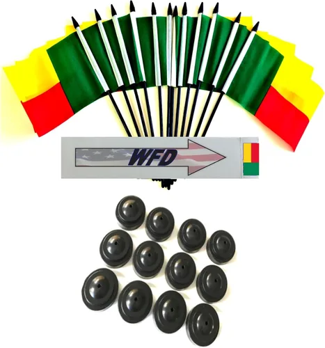Miniatura 27 de Paquete de 12 banderas de escritorio de oficina en miniatura de poliéster Afganistán de 4 x 6 pulgadas y pequeñas banderas de mesa, 1 docena de mini