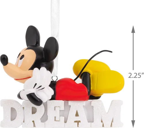 Miniatura 4 de Hallmark Disney Mickey Mouse Dream - Adorno navideño de resina (0002HCM9029)