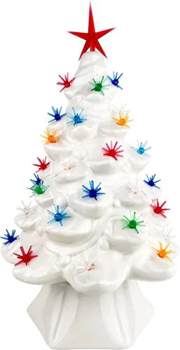 Miniatura 6 de National Artcraft Sputnik - Adornos de cerámica para árbol de Navidad, 25 unidades Sputnik - Azul