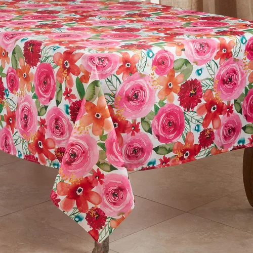 Miniatura 2 de SARO LIFESTYLE Mantel floral de Santa Mónica, multicolor, 65 x 104 pulgadas