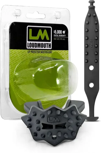 Miniatura 13 de Loudmouth - Protector bucal de fútbol, boquilla de fútbol 3D SpikeSurge con correa, se adapta a adultos y jóvenes, accesorios de fútbol