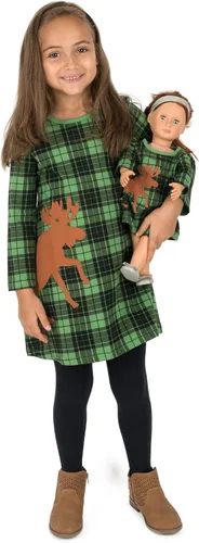 Miniatura 70 de Leveret - Conjunto de vestidos a juego para niña y para muñeca, 100% algodón, gran variedad de estilos, (tallas de 2 a 14 años)