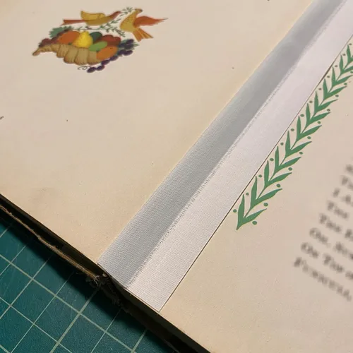 Miniatura 5 de Lineco, Cinta de reparación de libros activada por agua, para cubiertas de bisagras, folletos de reparación, cubiertas y páginas de papel, sin