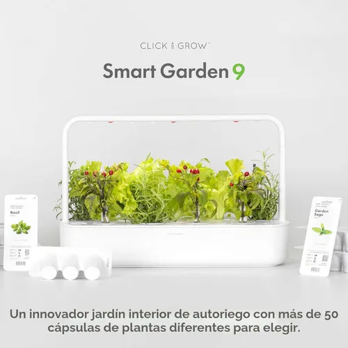 Miniatura 2 de Click & Grow - Kit de jardín de hierbas para interiores con luz de crecimiento, más fácil que el sistema de cultivo hidropónico, jardín inteligente
