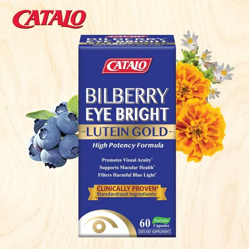 Miniatura 3 de CATALO Bilberry Eyebright Extract Gold - para la fatiga y la visión borrosa - Vitaminas oculares con arándano luteína y zeaxantina suplementos
