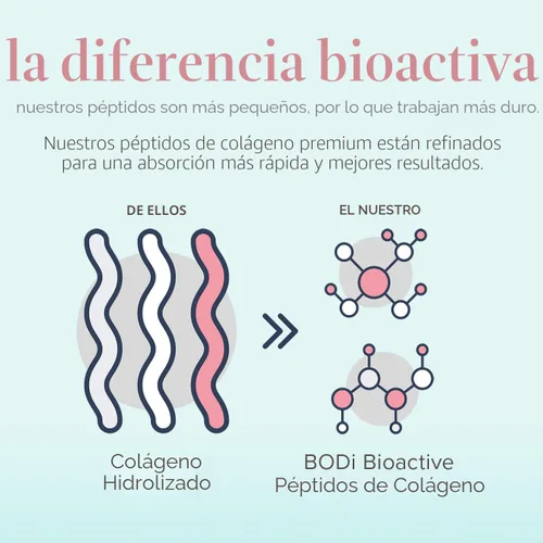 Miniatura 6 de BODi Péptidos de colágeno bioactivos en polvo, colágeno tipo I y III para la salud de la piel, cabello y uñas, suplemento sin gluten para mujeres