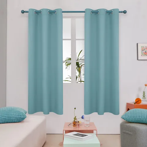 Miniatura 182 de Deconovo Cortina opaca, para oscurecer la habitación Gris claro