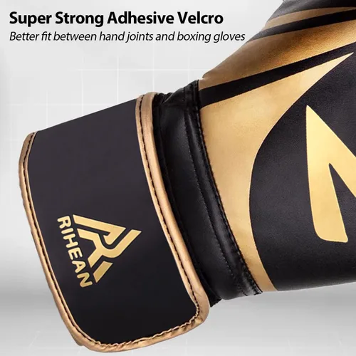 Miniatura 5 de Elite Training Gloves for Men, Women & Kids 10-16oz. Ideal for Boxing, MMA, Muay Thai, Kickboxing - 3.0 Victory Series Victory Negro y Oro