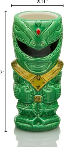 Miniatura 8 de Geeki Tikis Power Rangers Green Ranger - Taza de cerámica de 16 onzas Vasos de cóctel, taza de cerveza para licor, bebidas, bebidas de pub, vasos
