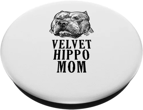 Miniatura 2 de Terciopelo Hippo mamá Pitbull perro propietario American Bully Pitbull PopSockets intercambiable PopGrip
