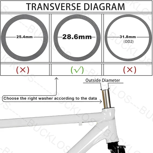 Miniatura 4 de BUCKLOS 11 unidades de auriculares espaciadores para bicicleta de 1-1/8 vástago de horquilla de aluminio de fibra de carbono – 20 15 10 5 3 0.079 in