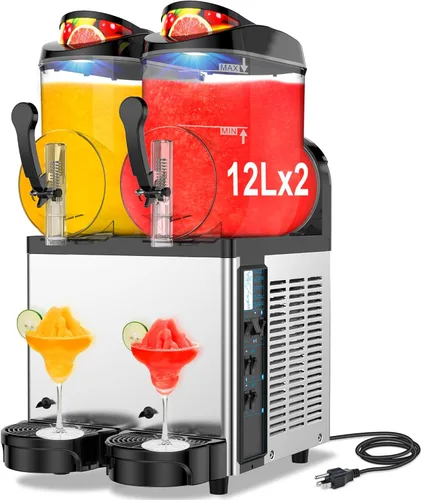 Miniatura 8 de Máquina comercial para granizados, máquina de granizado de 12L, máquina de granizado para bebidas congeladas para batido de cóctel Margarita,