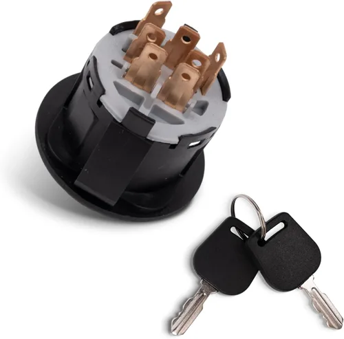 Miniatura 11 de Interruptor de encendido 103-0206 con 2 llaves, 3 posiciones y 6 terminales, para 104-2541 109-4736 88-9830 5208003 430-334 Exmark Lazer Z/ Z XP