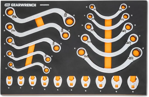 GEARWRENCH Juego de llaves métricas de trinquete especiales de 20 piezas en bandeja de almacenamiento de espuma - GWMSSRWMM