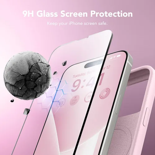 Miniatura 4 de GONEZ Funda de silicona para iPhone 14 Pro Max, compatible con MagSafe, con protector de pantalla + protector de lente de cámara, silicona líquida a