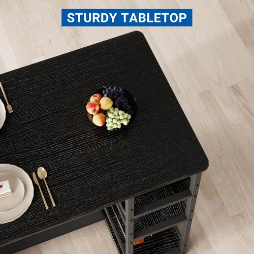 Miniatura 4 de GarveeHome Juego de mesa de comedor para 2, mesa de cocina de altura de mostrador con 2 taburetes de bar tapizados, mesa de comedor y sillas