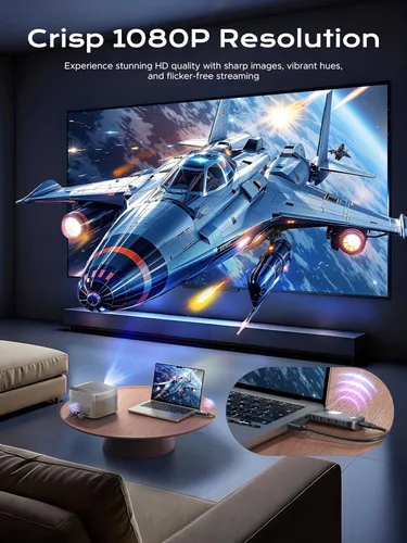 Miniatura 5 de TeckyGem Transmisor y Receptor HDMI Inalámbrico, Extensión HDMI Inalámbrica de 328FT/100M [Dual-Band de 2.4/5GHz, Pantalla Giratoria] Enchufe