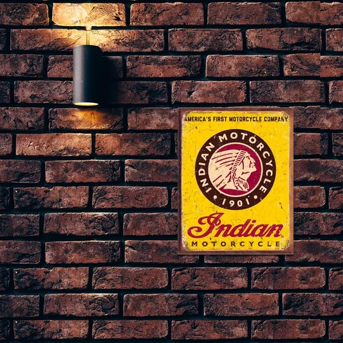 Miniatura 5 de Desperate Enterprises Indian Motorcycle Since 1901 - Letrero de hojalata nostálgico vintage de metal, fabricado en Estados Unidos Motocicletas