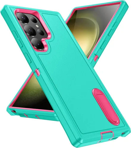 Miniatura 14 de IDweel Funda para Galaxy S22, para Galaxy S22 con soporte, protección resistente a prueba de golpes, antiarañazos, funda dura de estudio para Galaxy