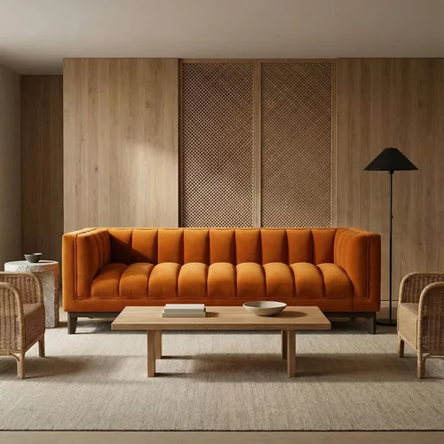 Miniatura 14 de Sofá curvado compacto de 69 pulgadas para espacios pequeños y apartamentos, sofá boucle de estilo japonés, sofá minimalista de 2 plazas con marco