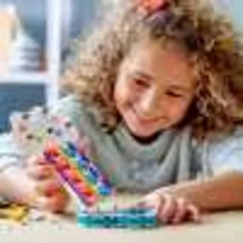 Miniatura 3 de LEGO DOTS 41905 - Soporte de joyería arcoíris para manualidades, un juguete divertido para niños a los que les gusta crear artes y manualidades