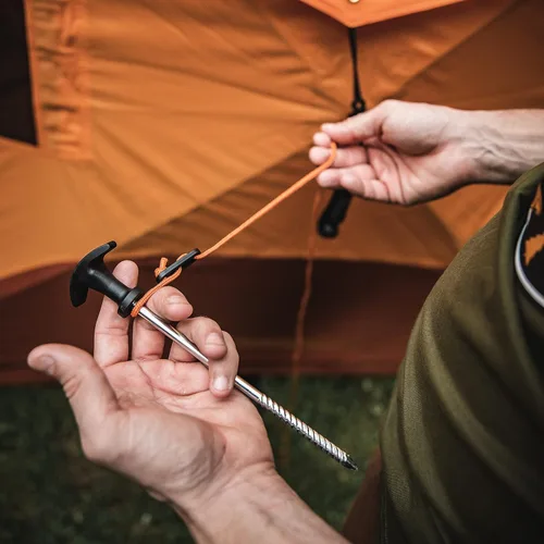 Miniatura 2 de Gazelle Tents™ Paquete de 12 estacas todo terreno, 12 estacas de punta serada, 4 líneas de sujeción, bolsa de transporte, GA100