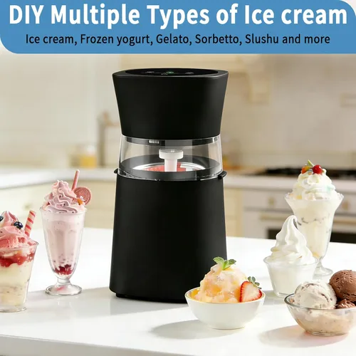 Miniatura 6 de Máquina para hacer helados con tazón precongelado, máquina de helados casera recargable, máquina eléctrica de helado pequeña de 20/30 minutos