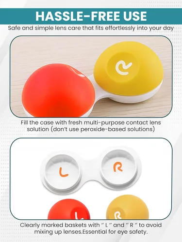 Miniatura 5 de SPORTS WORLD VISION 1 funda para lentes de contacto de agarre suave con exterior de goma antideslizante Estuche de almacenamiento de viaje