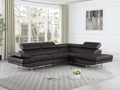Miniatura 15 de BlackJack Furniture Union Modern - Sofá modular de piel sintética con reposacabezas ajustables, diván orientado hacia la izquierda, elegante asiento