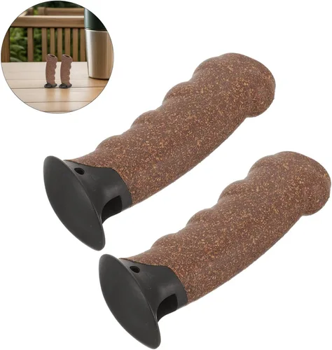 Miniatura 10 de Kisangel Mango de repuesto de corcho para bastones de senderismo y esquí, resistente a la intemperie, cómodo agarre fácil de instalar, paquete de 2
