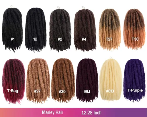 Miniatura 4 de ToyoTress Bob Marley Twist Hair - 8 Pulgadas Paquete de 6 Cabello Marley Negro Corto Para Locs Falsos, Extensiones de Cabello Rizado Afro Kinky