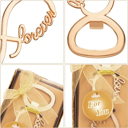 Miniatura 7 de Boao Paquete de 50 abrebotellas Love Forever, recuerdos de fiesta de boda para invitados, despedidas de soltera, regalos de devolución, decoraciones